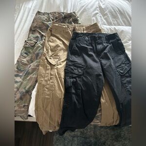 3 pairs American Eagle cargo pants